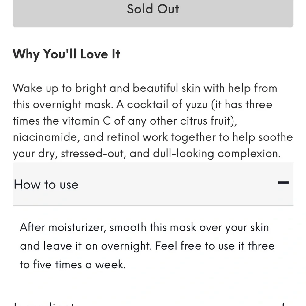 Saturday Skin Yuzu Vitamin C Sleep Mask - Picture 3 of 4